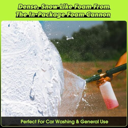 Electric Pressure Washer, Foam Cannon, 4 Different Pressure Tips - Image 3