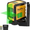 KEZERS Laser Level with Tripod,3 x 360 Self Leveling Laser Level, Green Laser Level Line Tool for Picture