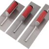 3 pcs Carbon Steel Finishing Masonry Trowel Set Soft Handle