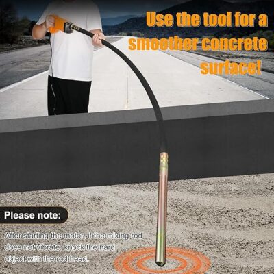 Concrete Vibrating Tool, 1500w Power Concrete Vibrator with 6.6 FT Copper Shaft Rod - Image 3